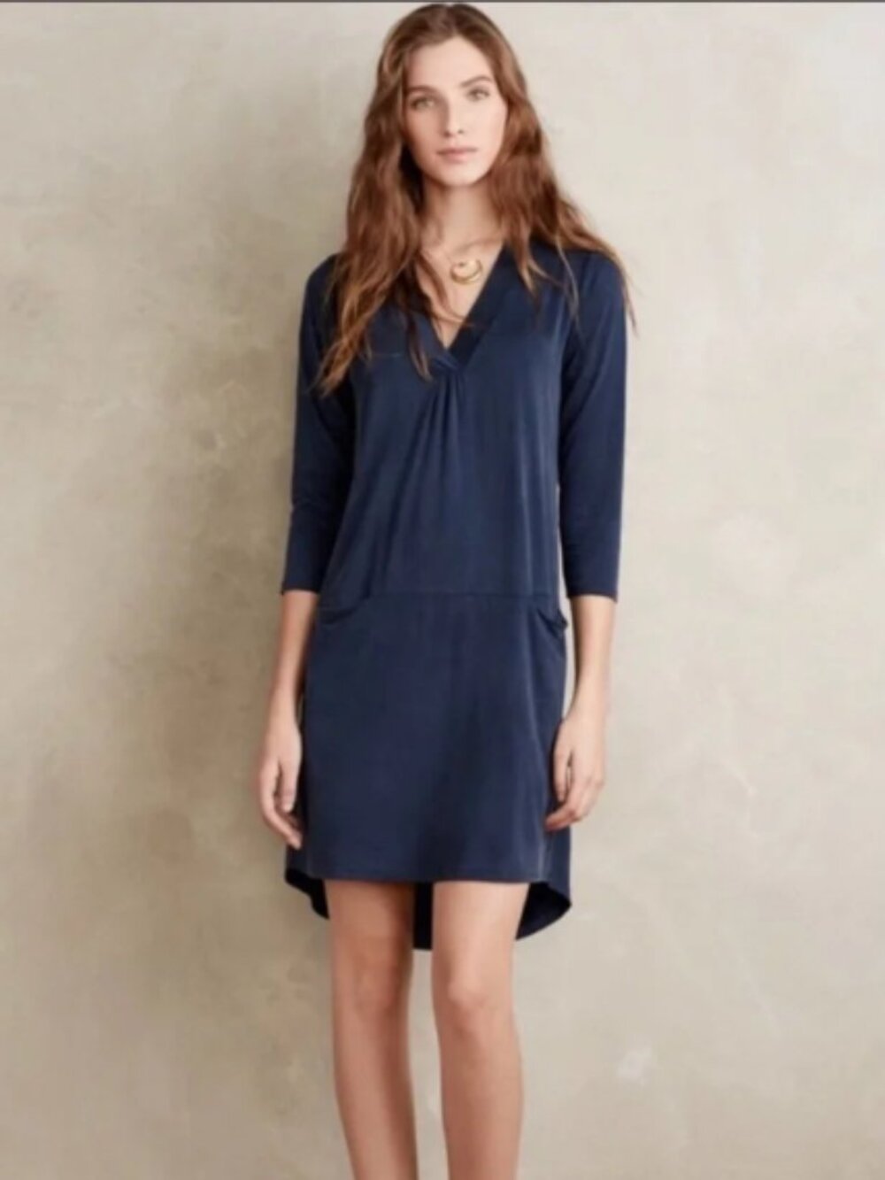 Anthropologie Dolan Tegan blue‎ tunic mini dress M